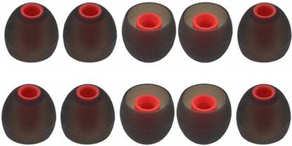 YTM 10 pcs Red Earbuds Rubber earphone tips replacement headphone ear cushion In The Ear Headphone Cushion