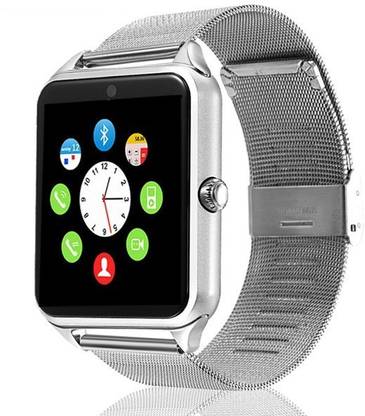Drop2Kart Z60 Silver BTWatch with SIM Support Smartwatch
