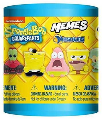 Basic Fun Mash'Ems Spongebob 4 Pack Squishy Collectable Toy Multicolor