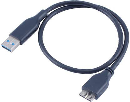Edio 2 Ezone Micro USB Cable 0.35 m USB 3.0 A to Micro B SuperSpeed Cable (35cm - 1 Foot - 0.35M) (Black)