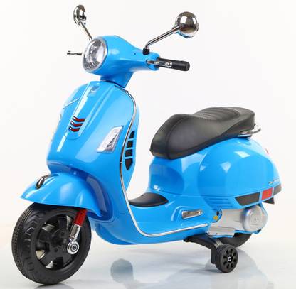 Toy House Vespa Rechargeable Battery Operated Ride-on scooter for Kids(3 to 7yrs), Blue Scooter Battery Operated Ride On