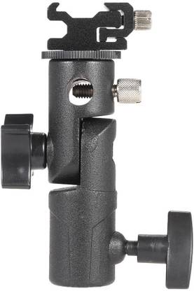 SHOPEE E Type Camera Flash Speedlite Mount Swivel Light Stand Bracket with Umbrella Reflector Holder for Camera Other DSLR Flashes Studio Light LED Light Flash Shoe Adapter