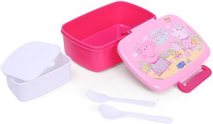 Peppa Pig Garden Party Pink Combo Box 2 Containers Lunch Box