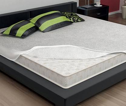 Sleepwell Single Size Fitted Organic Cotton Breathable, Stretchable, Waterproof Mattress Cover