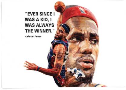 Lebron James Motivational Wall Posters Paper Print