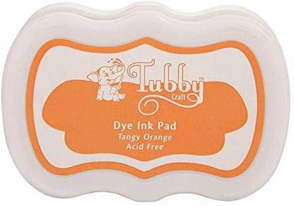 Arham Multi-Colored Ink Pads for DIY Craft Scrapbooking and Craft Activates, Stamp Pads for Kids Tangy Orange