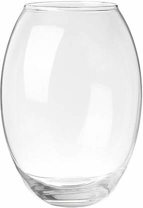 Aakriti Oval Shaped Decorative Glass Vase For Living Room Table And Home Décor Gift Item 8 Inch (1) Flower Pot Decorative Glass Vase