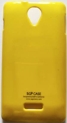 HARITHA MOBILES Back Cover for MICROMAX CANVAS FUN A76 MOBILE BACK CASE ( FULL YELLOW,HARD PLASTIC CASE )