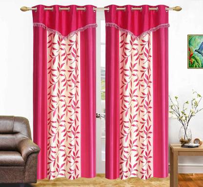 kosovo 213.3 cm (7 ft) Polyester Room Darkening Door Curtain (Pack Of 2)