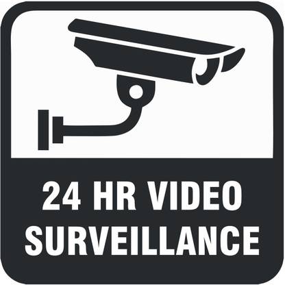 CGSignLab Basic Black Window Cling 24 Hour Video Surveillance 36x24 CGSignLab Basic Black Window Cling 24 Hour Video Surveillance 36x24