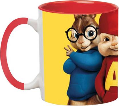 Ashvah Alvin and the Chipmunks Red Ceramic Coffee Mug