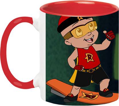 ARTBUG Mighty Raju Cartoon -2235-Red Ceramic Coffee Mug