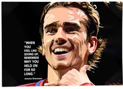 Antoine Griezmann Motivational Wall Posters Paper Print