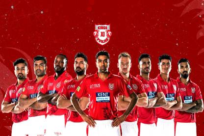 IPL Kings XI Punjab Squad Paper FineArt Wall Poster Without Frame Paper Print