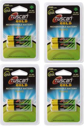 TUSCan GOLD AAA 1100mAh 4 Pack (8Pcs) Rechargeable Ni-MH Battery