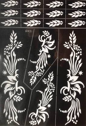 IVANA'S Henna Tattoo Stencil (Set for 1) Women Girls Hand Finger Body Paint Temporary Tattoo