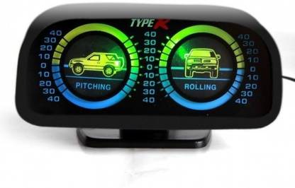 AutoTrends Jeep 4X4 Off Road Inclinometer / Clinometer / Landmeter Pitch & Roll Gauges with Back Light Vehicle Tool Kit