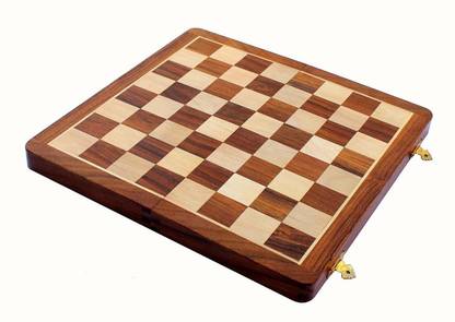 Skywalk 14" Foldable Wooden Chess Board ONLY- Without Chess Pieces. 35.56 cm Chess Board
