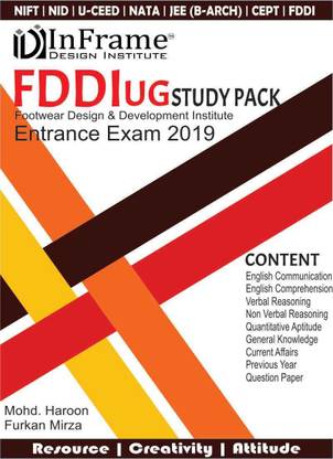 FDDI UG Study Pack Entrance Exam 2019
