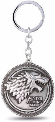 Maupin Traders Game of Thrones House round Stark Winter Carabiner
