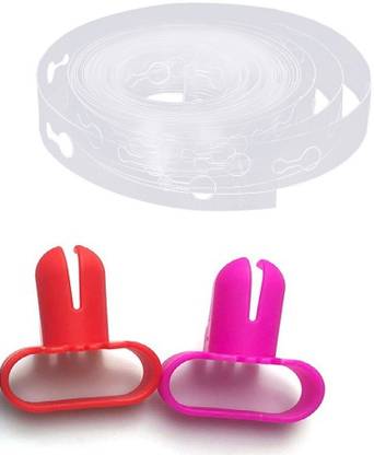 P s retail trasparent 5 Meter Roll Holes Latex Balloon Chain Arch Decoration and 2 pcs Balloon knotter