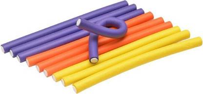 Alankrita Soft Stick Hair Rollers / Curlers Make For Her - Pack of 10 Pcs Hair Accessory Set (Multicolor) Hair Curler