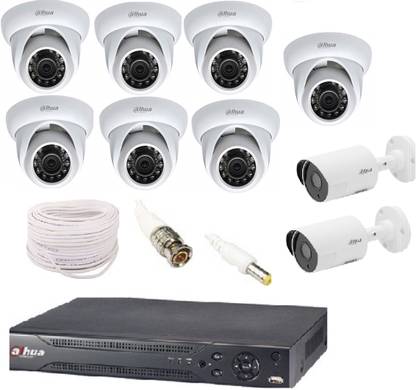 DAHUA 2mp 7 dome camera 2 bullet camera, 16 channel dvr, 90 MTR WIRE BUNDLE AND ALL ACCESSORIES REQUIRED DAHUA HOME SECURITY CAMERA Security Camera