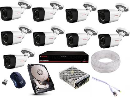 CP PLUS 9 BULLET (2.4mp), 16 CHANNEL DVR, 16 CHANNEL POWER SUPPLY,1TB HARD DISK,90M WIRE BUNDLE WITH ALL ACCESSORIES Security Camera