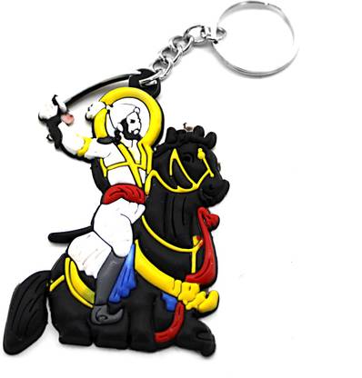 Indi Creation Shivaji Maharaj With Horse Key Chain