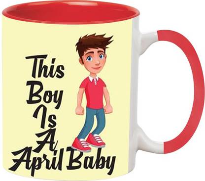 Ashvah Born in April Baby 898 Ceramic Coffee Mug