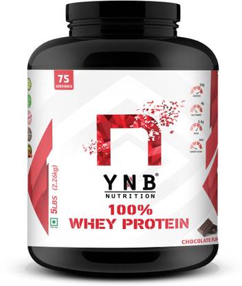 YNB Nutrition 100% Whey Protein 5Lbs, Chocolate, 75 Servings Whey Protein