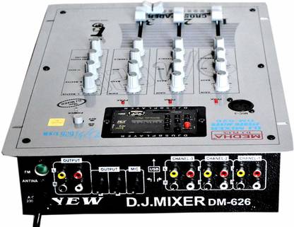 MEDHA D.J. PLUS MIXER 3 CHANNEL With USB Digital Sound Mixer