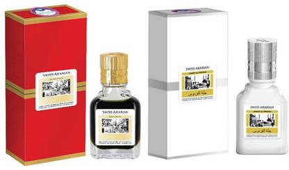 Swiss Arabian Jannat ul Firdaus 9ml Attar Red & White Combo Pack Floral Attar