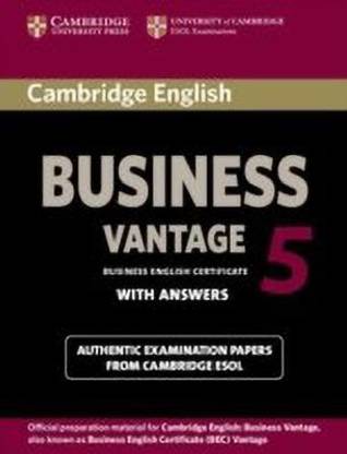 Cambridge English Business 5 Vantage Student's Book with Answers