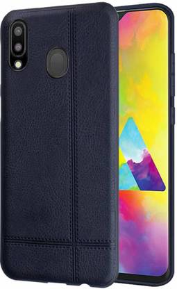 Accessories Kart Back Cover for Samsung M10 Leather case with superior Grip and high in Grip case Blue