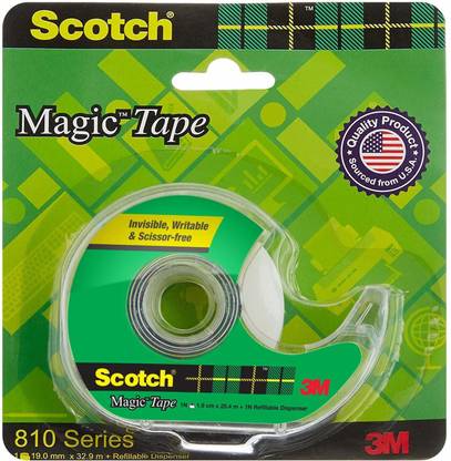 Scotch 3M Magic™ Tape Dispenser Size: 19mm x 32.9mtr (Pack of 3) (Manual)