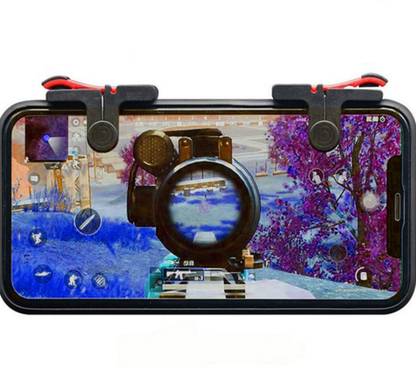 BUY SURETY New Collection Red Black pubg Game Trigger/Joystick Compatible with All Smartphones ||Sensitive Shoot/aim Buttons L1 R1 Trigger Mobile Game Controller Joystick for Mobile,Fire Button Assist Tool for PUBG/Fornite/Knives Out/Rules of Survival  Gaming Accessory Kit