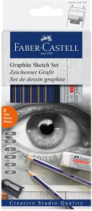 FABER-CASTELL 2H HB B 2B 4B 6B SKetch Set Pencil