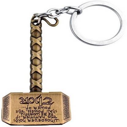 Wescon Superhero Thor Hammer Marvel Avengers Bronze Metal Design-B Key Chain