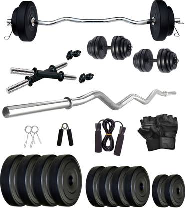 FITMAX 20 kg PVC COMBO 3-WB-SL Home Gym Combo
