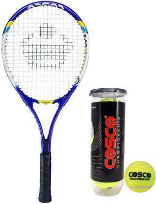 COSCO Tennis Racket Kit- (1 Max Power Racket "Senior", 1 Box Championship "3 Tennis Ball") Tennis Kit