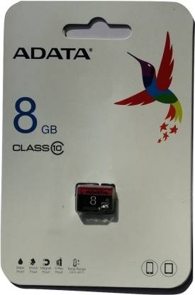 ADATA Class 10 8 GB MicroSD Card Class 10 80 MB/s  Memory Card