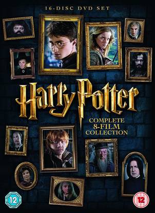 Harry Potter: The Complete 8 Movies Collection - Year 1 to 7: Part 1 & 2 (All Parts 1 to 8) (DVD + Digital Download + UV) (16-Disc Box Set) (Slipcase Packaging + Fully Packaged Import) (Region 2)
