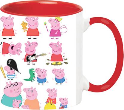 इम्प्रेशन Peppa Pig Cartoon -2343-Red सिरेमिक मग