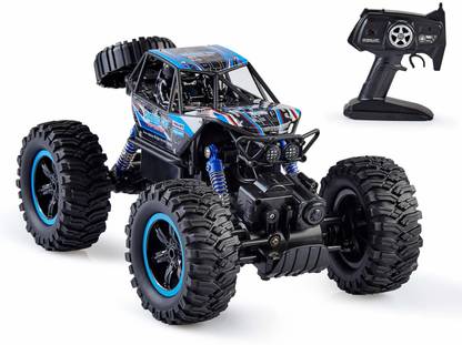 FBI toys Monster Truck Remote Control 4x4 Climbing Car, 1:14 Scale Four Wheel Drive RC Rock Crawler, Rechargeable Batteries and USB Cable Included, blue
