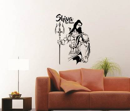 STICKER STUDIO 58 cm Shiva (Size -58 cm x 83 cm) Reusable Sticker