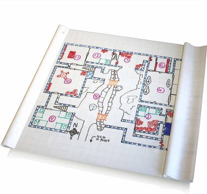Ergon Games Battle / Game Mat For Dnd / D & D Map | Dry Erase | Anti-Stain Gravity-Flat Surface | Multi-Portable | 1 Inch Square / Hex Grid Strategy & War Board Game
