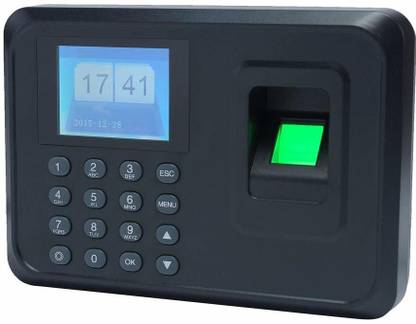 Nucarture Biometric and Password Time Clock Record, 2.4" TFT LCD Display USB Standalone Fingerprint for Employee Payroll Attendance Time & Attendance