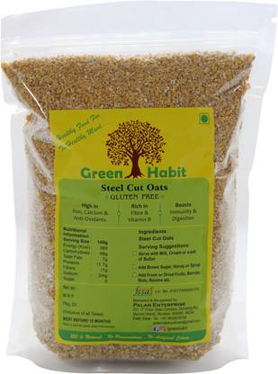 greenhabit Gluten-free Steel-cut Oats 500 gm Pouch