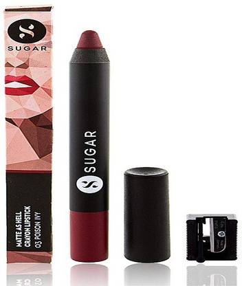SUGAR Cosmetics Matte As Hell Crayon Lipstick With Sharpener